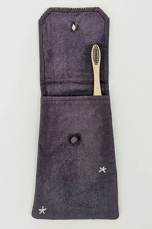 Okhai 'Tulip' Hand Embroidered Pure Cotton Utility Pouch