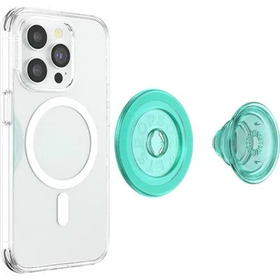 Open Box - PopSockets Magnetic Phone Grip with MagSafe, Magnetic Adapter Ring Included - Translucent Mint