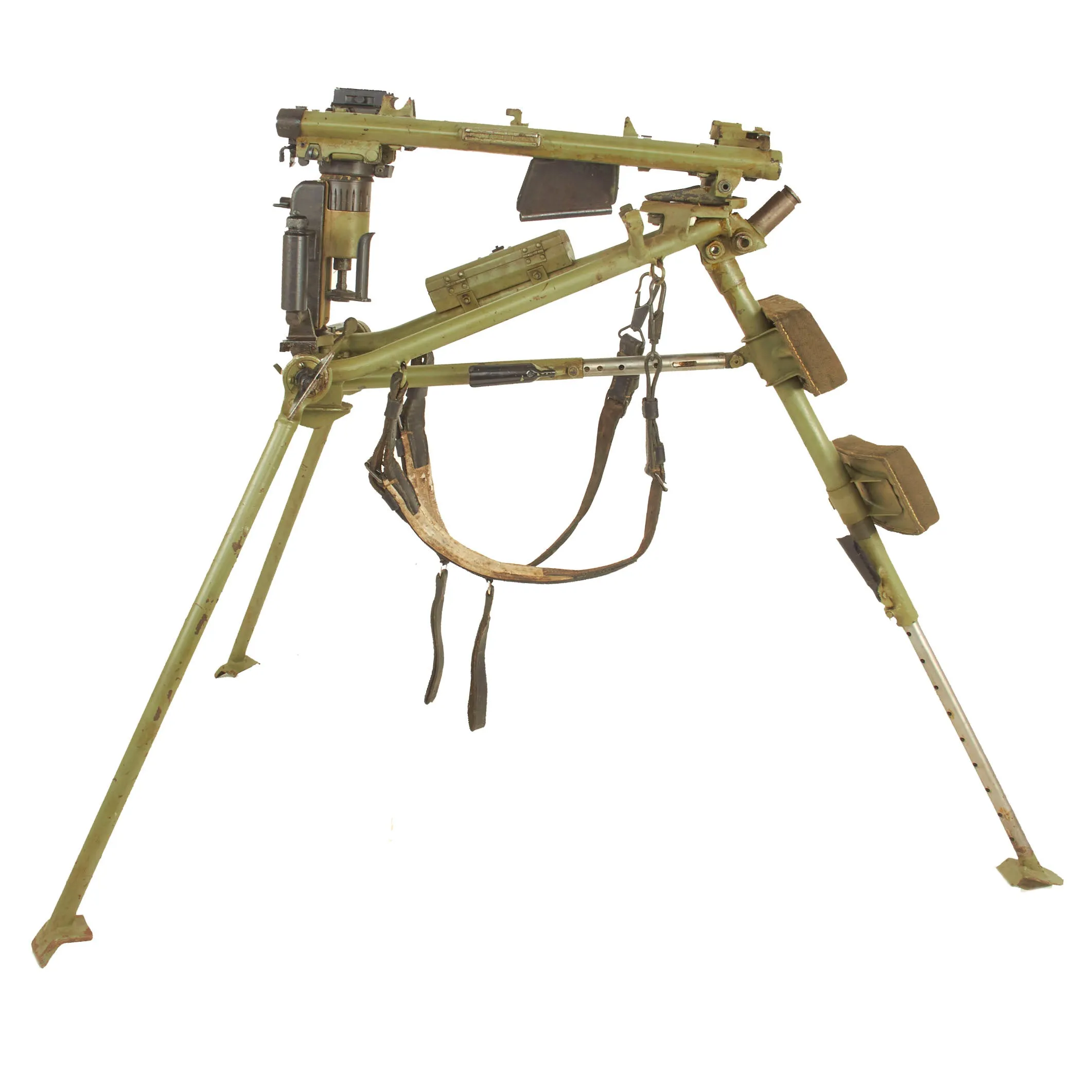 Original German WWII Era MG 42 Sustained Fire Lafette Mount Tripod with Shoulder Straps