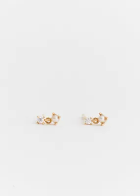 Pearl-Crystal Cluster Studs