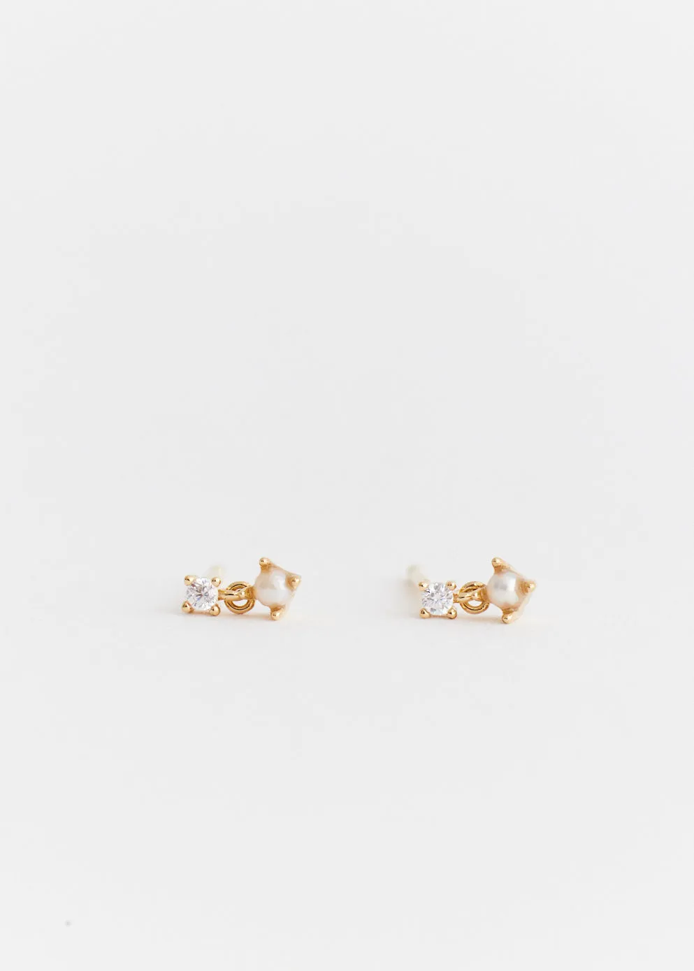 Pearl-Crystal Cluster Studs