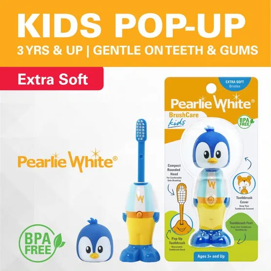 Pearlie White Kids Toothbrush - Penguin