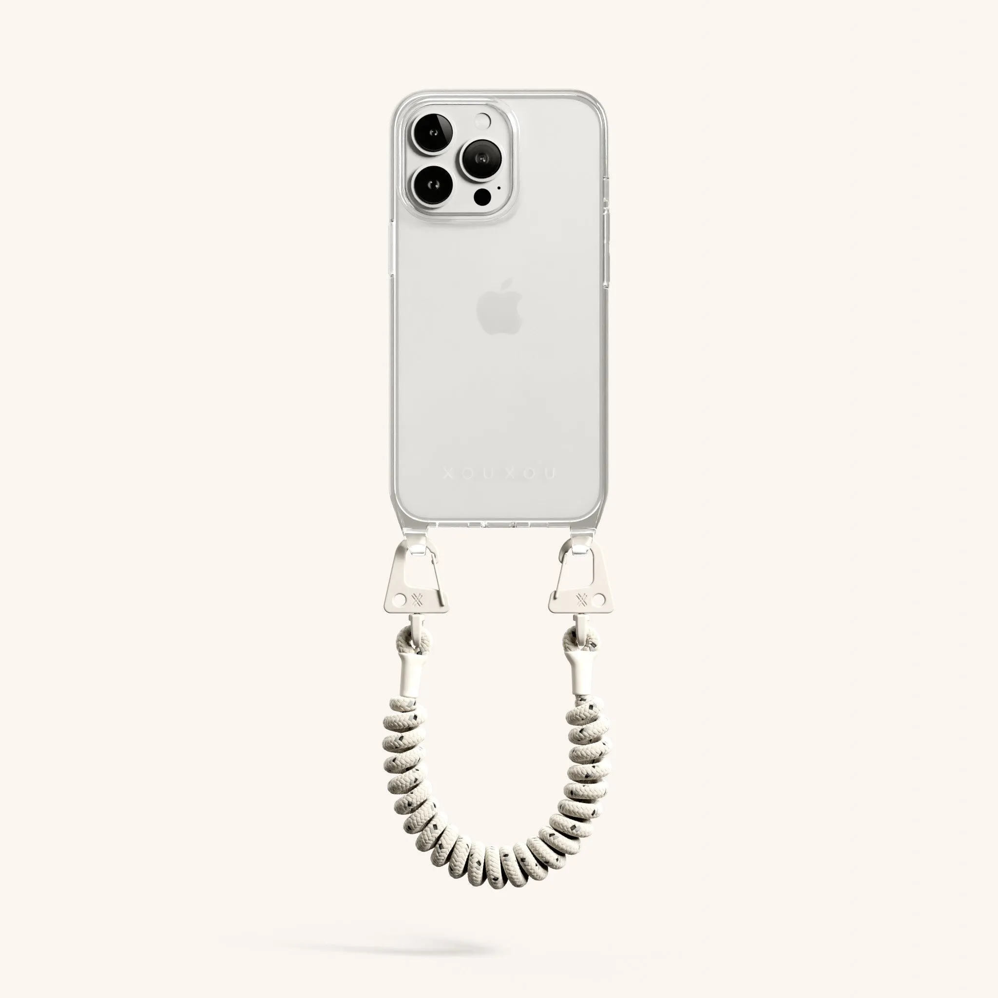 Phone Case with Spiral Rope in Clear   Chalk