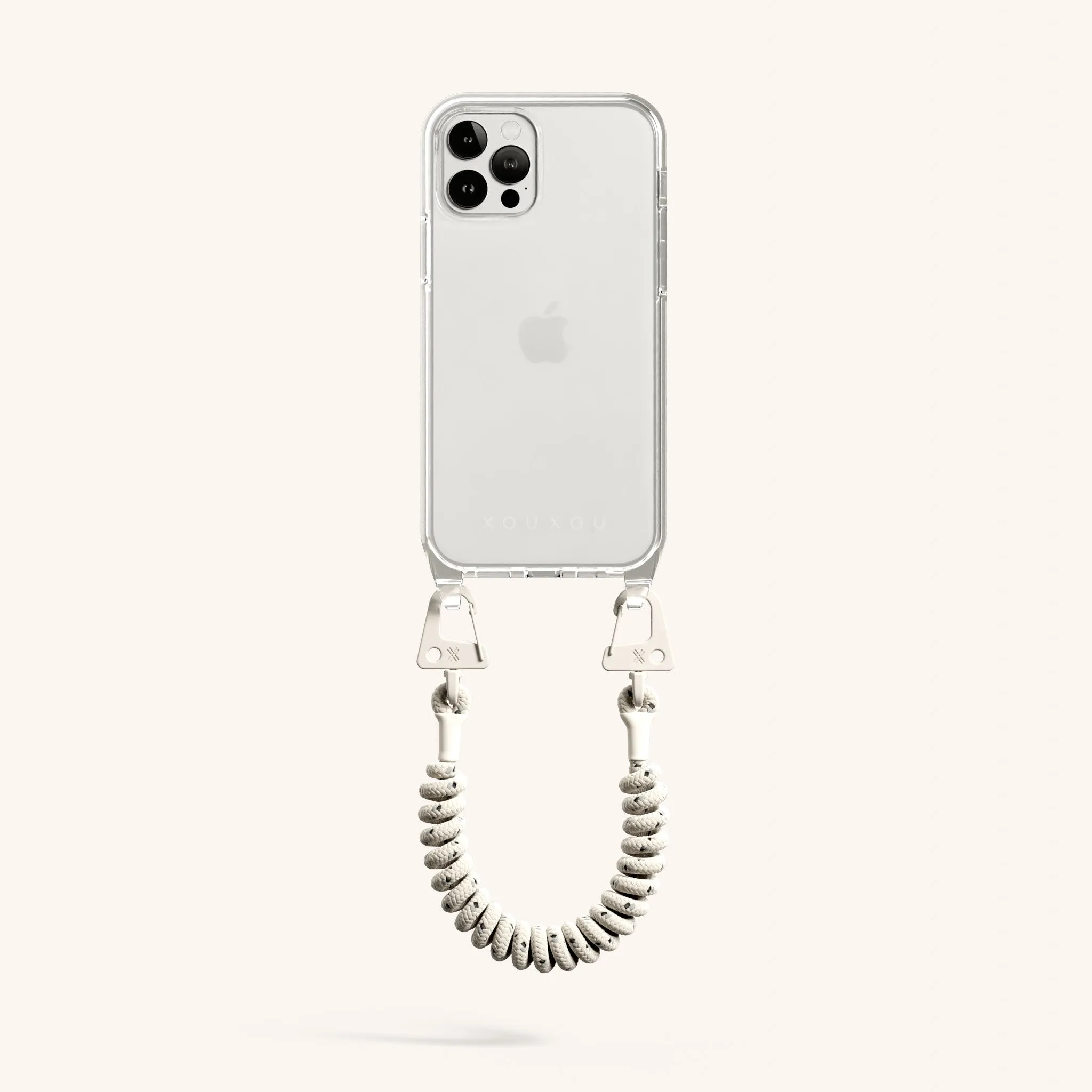 Phone Case with Spiral Rope in Clear   Chalk