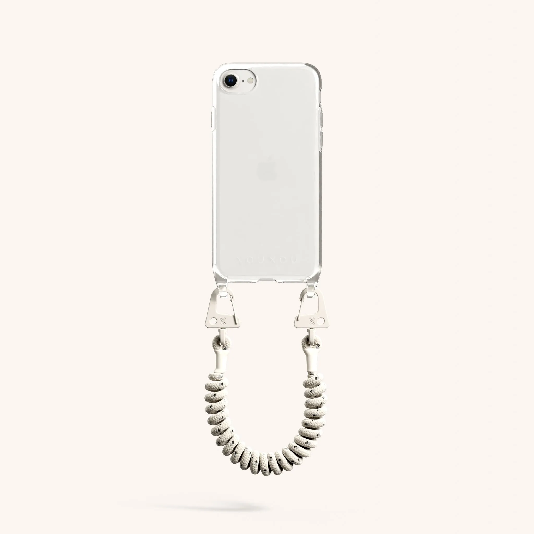 Phone Case with Spiral Rope in Clear   Chalk