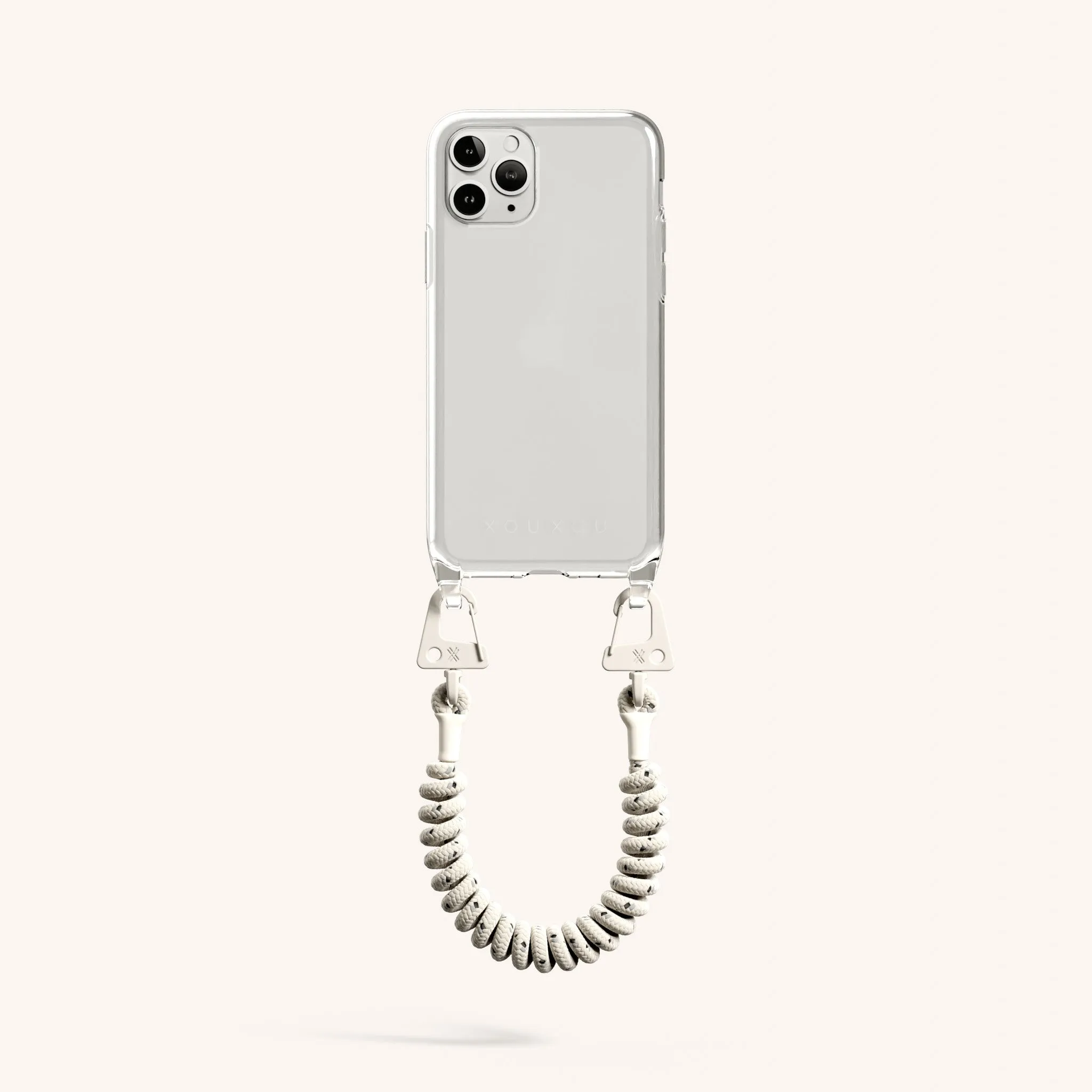 Phone Case with Spiral Rope in Clear   Chalk