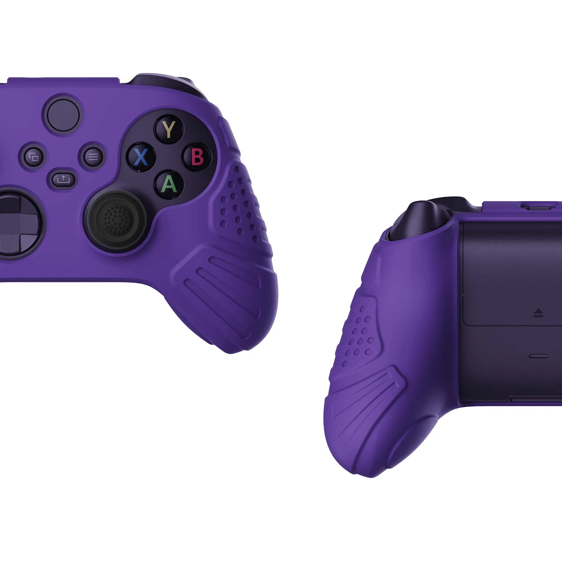 PlayVital Guardian Edition Purple Ergonomic Soft Anti-slip Controller Silicone Case Cover, Rubber Protector Skins with Black Joystick Caps for Xbox Series S and Xbox Series X Controller - HCX3007