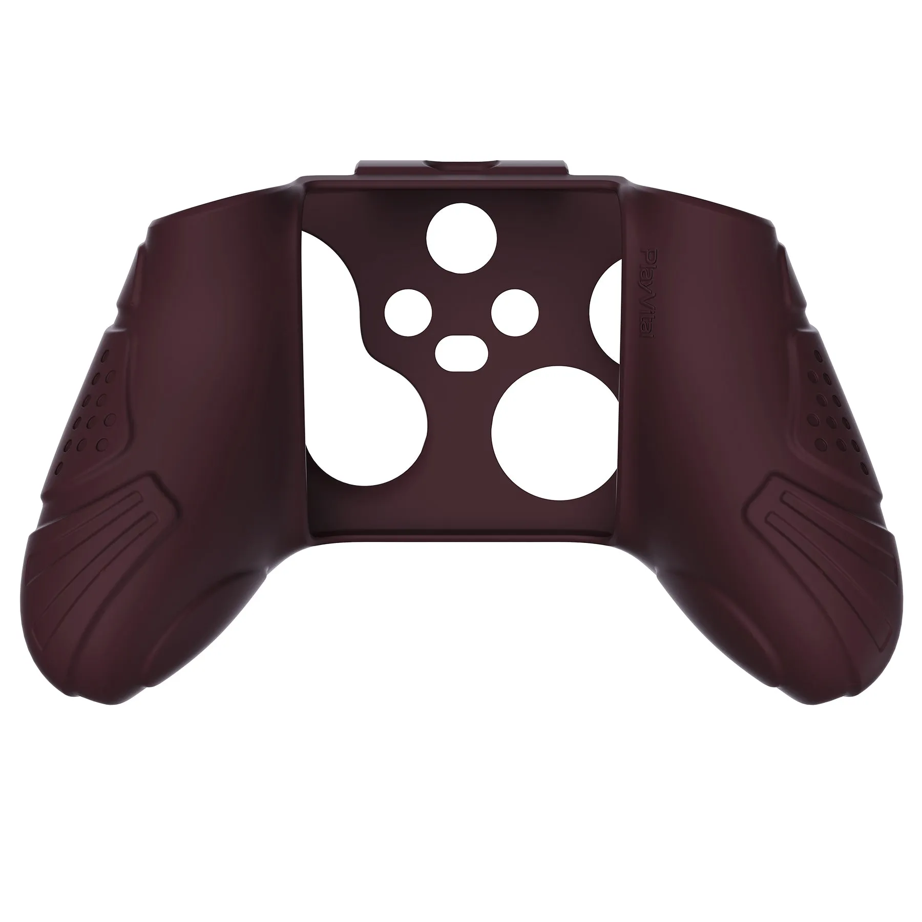 PlayVital Guardian Edition Wine Red Ergonomic Soft Anti-slip Controller Silicone Case Cover, Rubber Protector Skins with Black Joystick Caps for Xbox Series S and Xbox Series X Controller - HCX3011