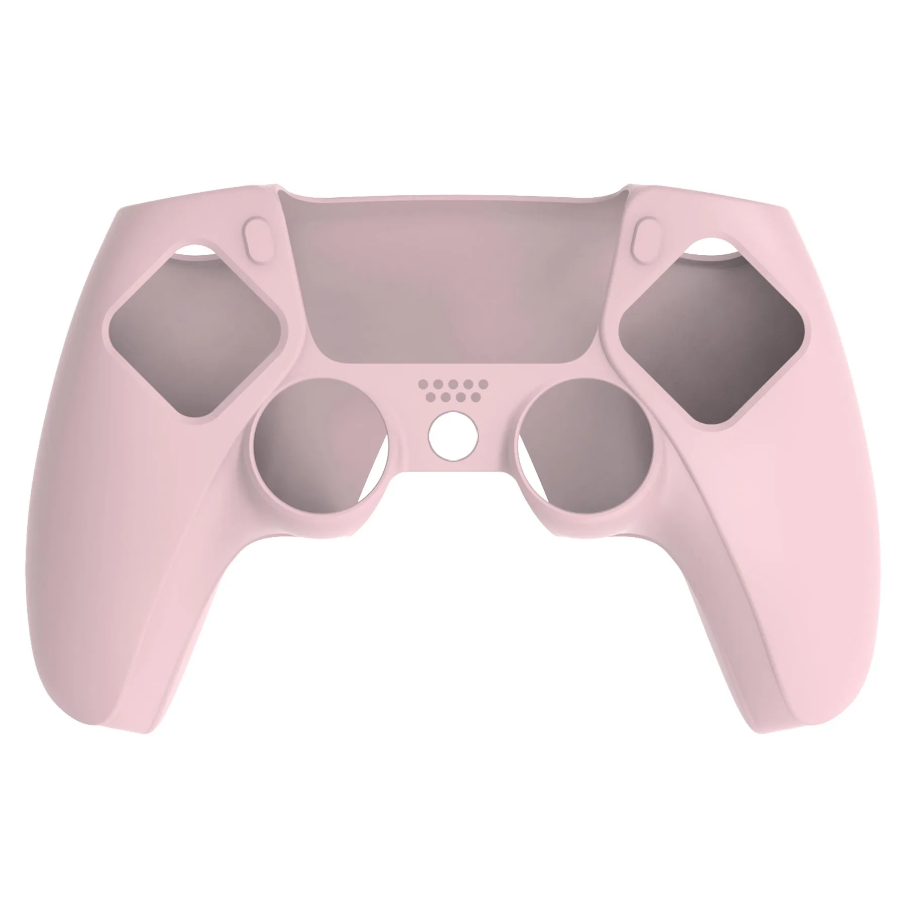 PlayVital Pure Series Ergonomic Anti-Slip Silicone Cover Skin for PS5 Controller, Soft Rubber Grip Case for PS5 Wireless Controller Fits with Charging Station with 6 Thumb Grip Caps - Cherry Blossoms Pink - EKPFP007