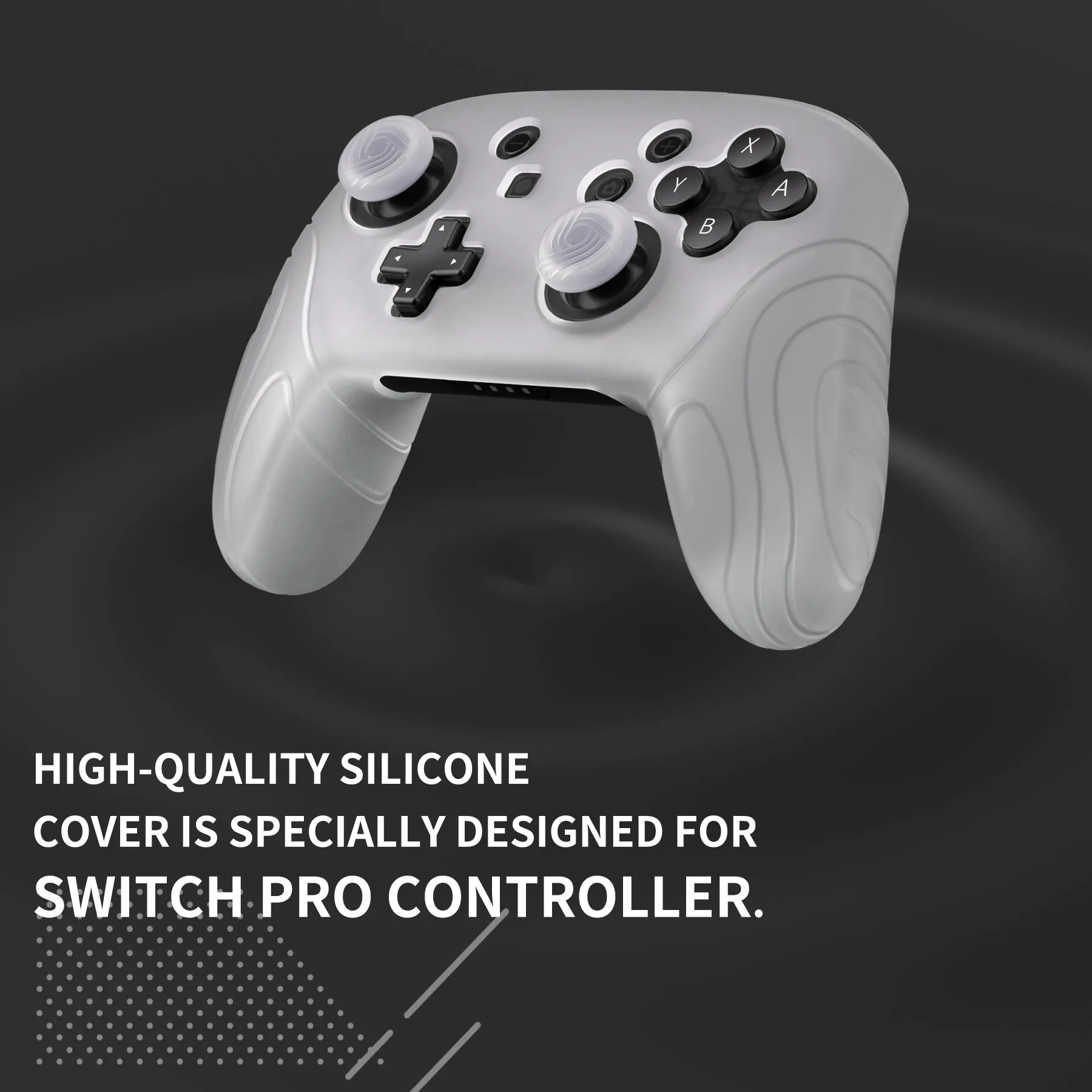 PlayVital Samurai Edition Ergonomic Silicone Skin Protective Case for Nintendo Switch Pro Controller, Soft Anti-slip Controller Grip Protector for Nintendo Switch Pro with Thumb Grip Caps - Glow in Dark - Green - EBNPP007