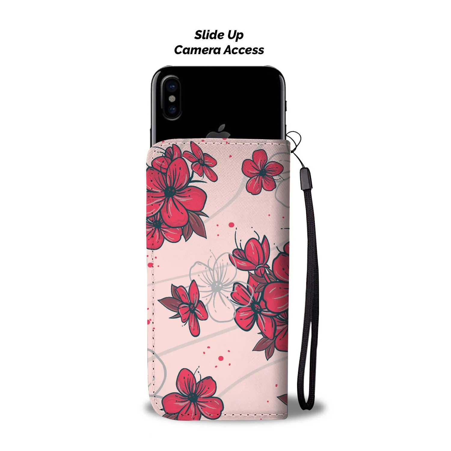 Plum Blossom Phone Wallet Case