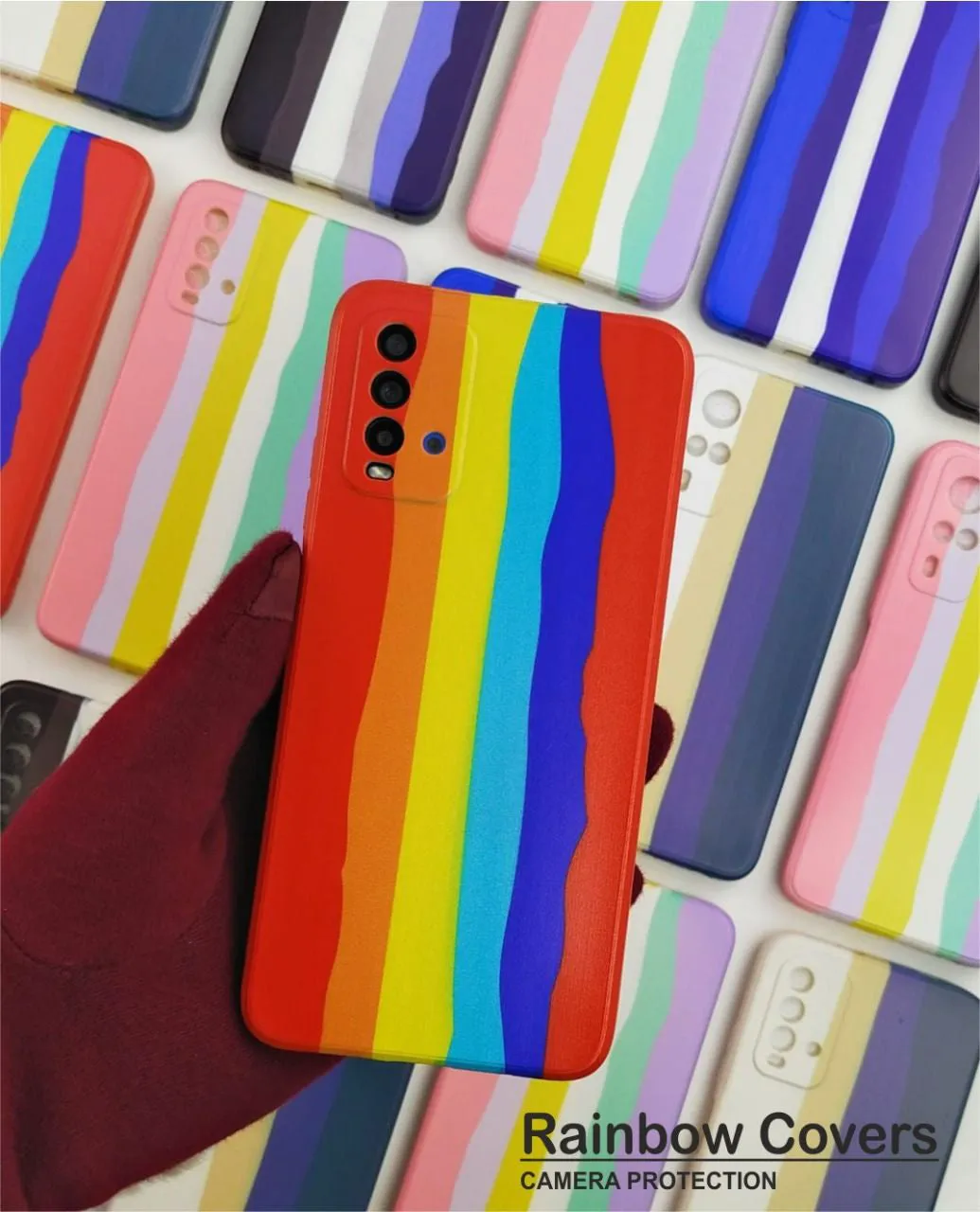 Rainbow Soft Print Case For Redmi