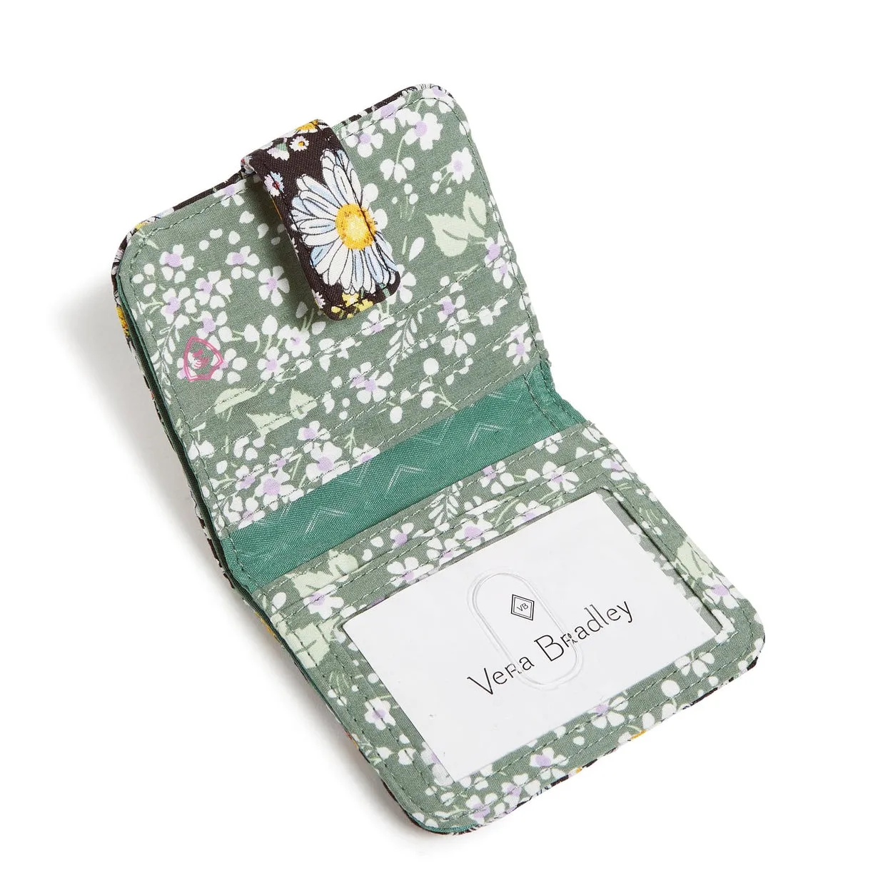 RFID Finley Small Wallet - Daisies White