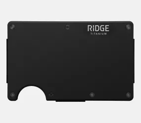 Ridge Wallet - Matte Black Titanium