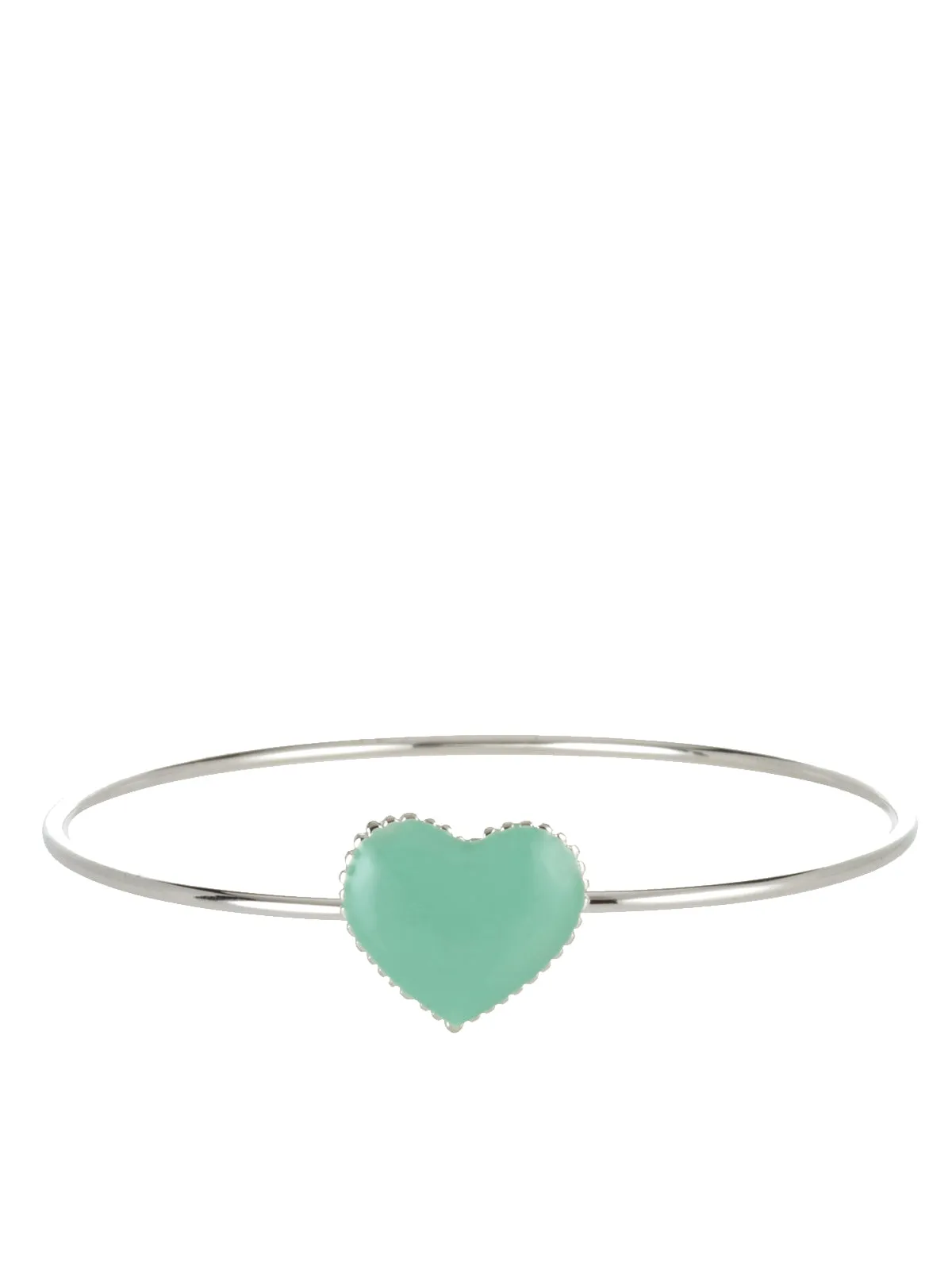 Seafoam Enamel Heart Bracelet