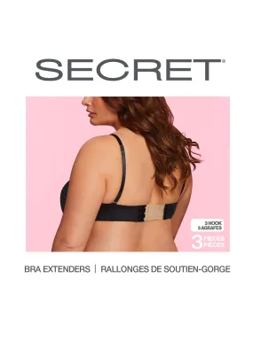 SECRET® 3-Hook Bra Extenders - 3 Pieces