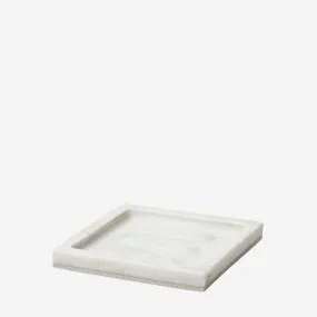 Sferra | Pietra Marble Soap Dish - White & Silver