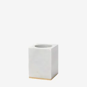 Sferra | Pietra Marble Toothbrush Holder - White & Gold