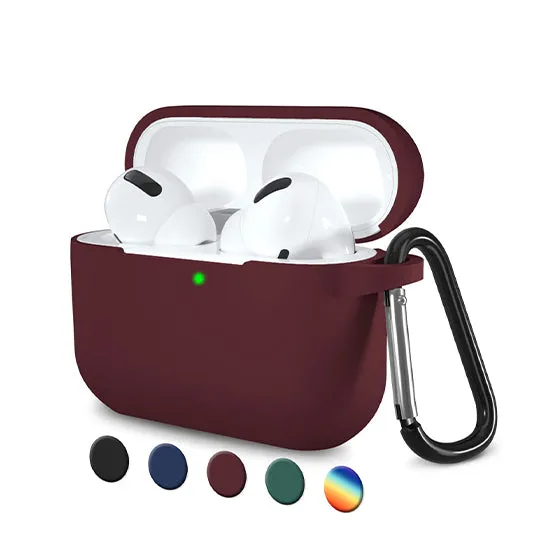 Silicone Case Cover for Airpods Pro (Wine)