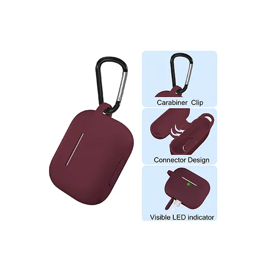 Silicone Case Cover for Airpods Pro (Wine)