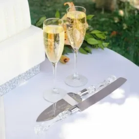 Simplicity Champagne Flutes & Cake Server Set - Save 10%