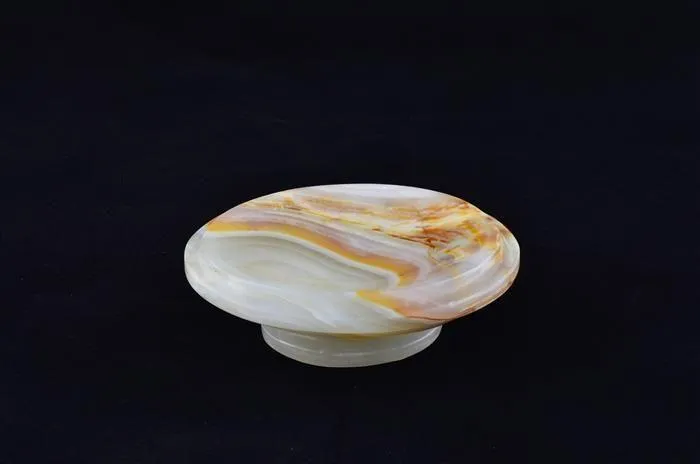 Soap Dish of Pistachio Onyx