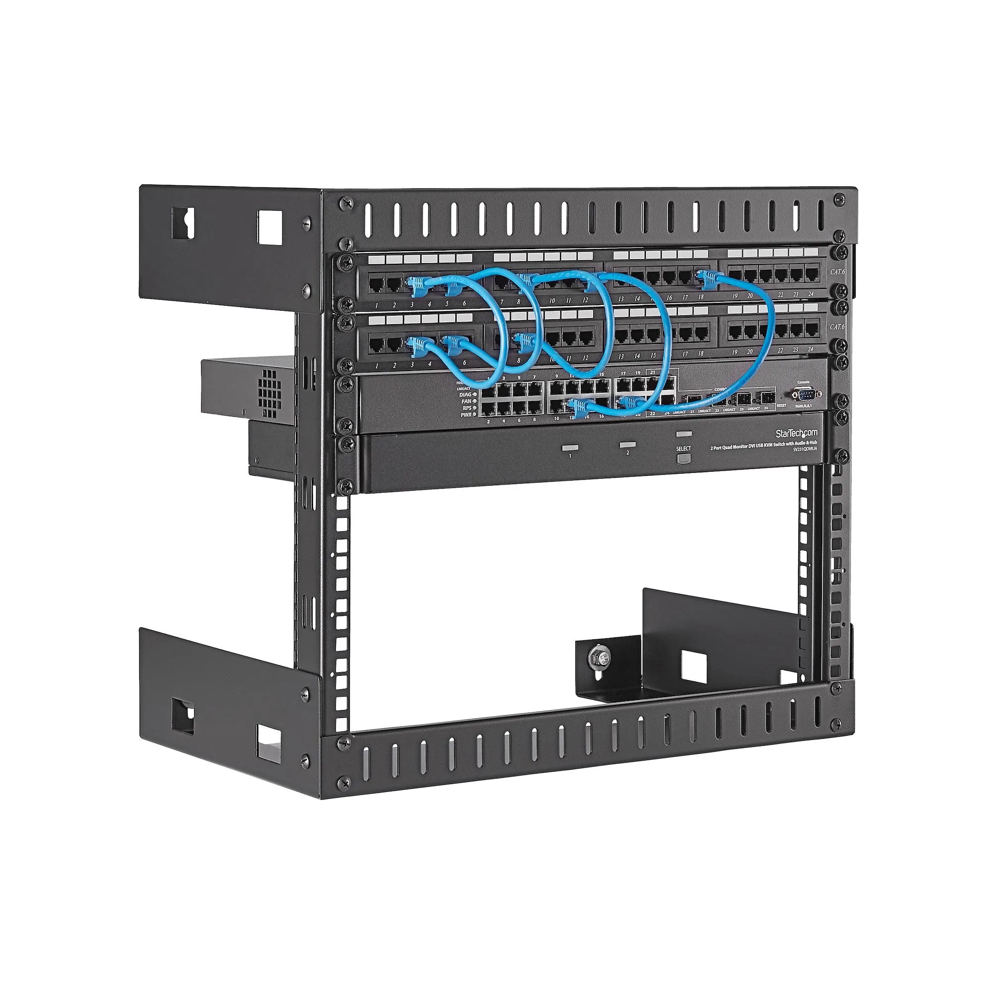 Startech.Com 8U 19" Wall Mount Network Rack - 12" Deep Open Frame For Server Room Av/Data/Patch Panel/It/Computer Equipm