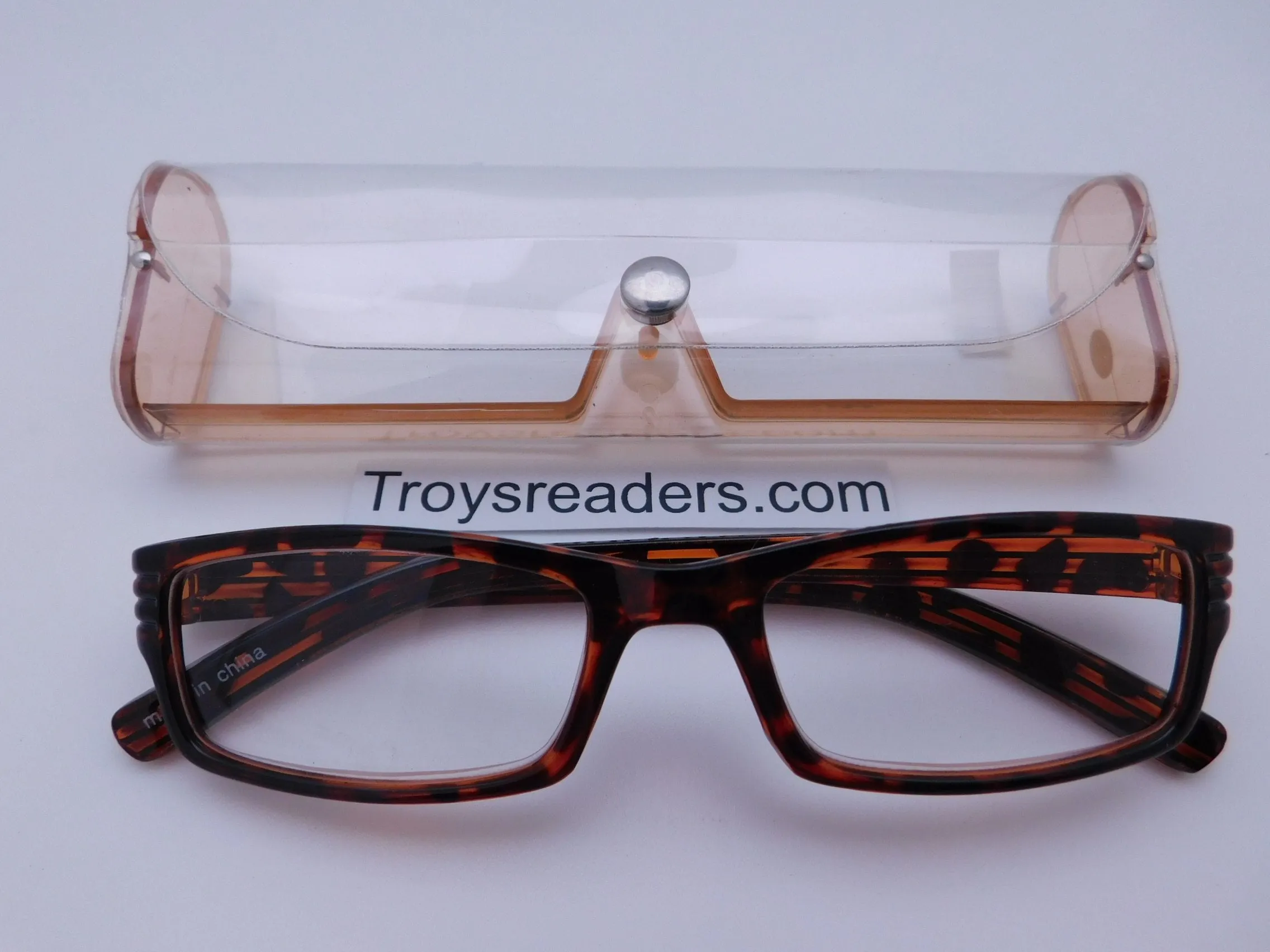 Striped Temple Readers With Case in Five Colors