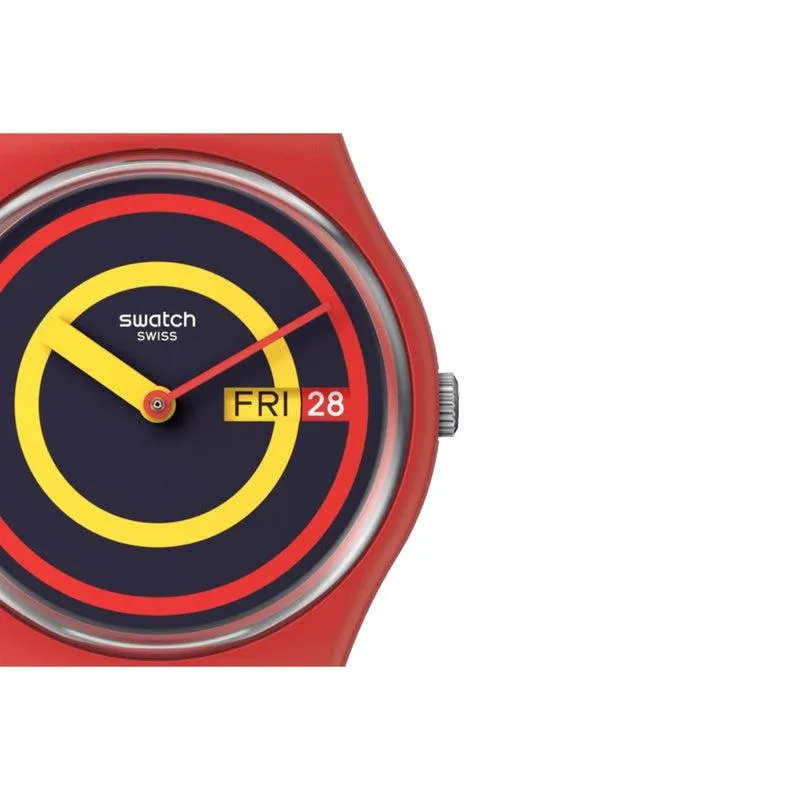 Swatch CONCENTRIC RED Watch SO28R702