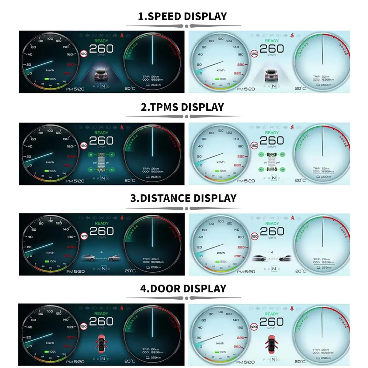 TESERY 9‘’ Carplay Instrument Dashboard Screen Display for Tesla Model 3 / Y