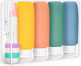 Travel Bottles for Toiletries - Large Travel Bottles, BPA Free Leak Proof Travel Bottles with Labels,Portable Travel Container