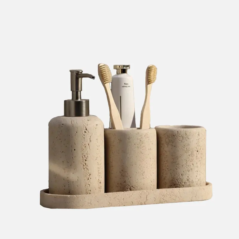 Travertine Cave Stone Bathroom Accessories