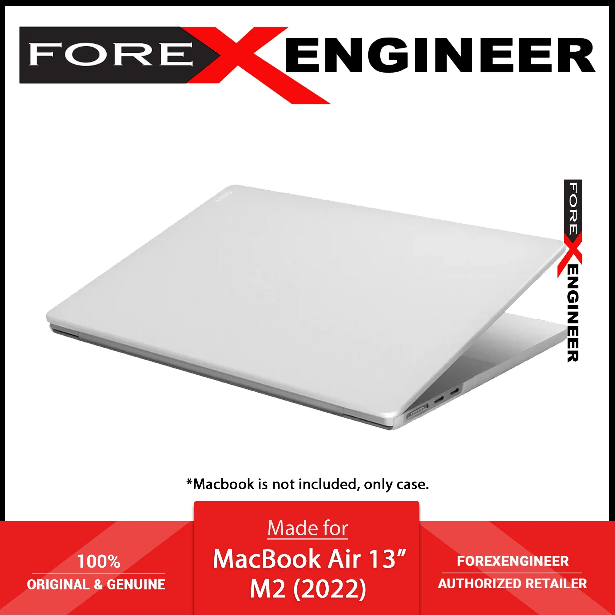 UNIQ Claro Protection Case for MacBook Air 13" Retina M2 / M3 ( 2022 / 2024 ) - Dove (Matte Clear)