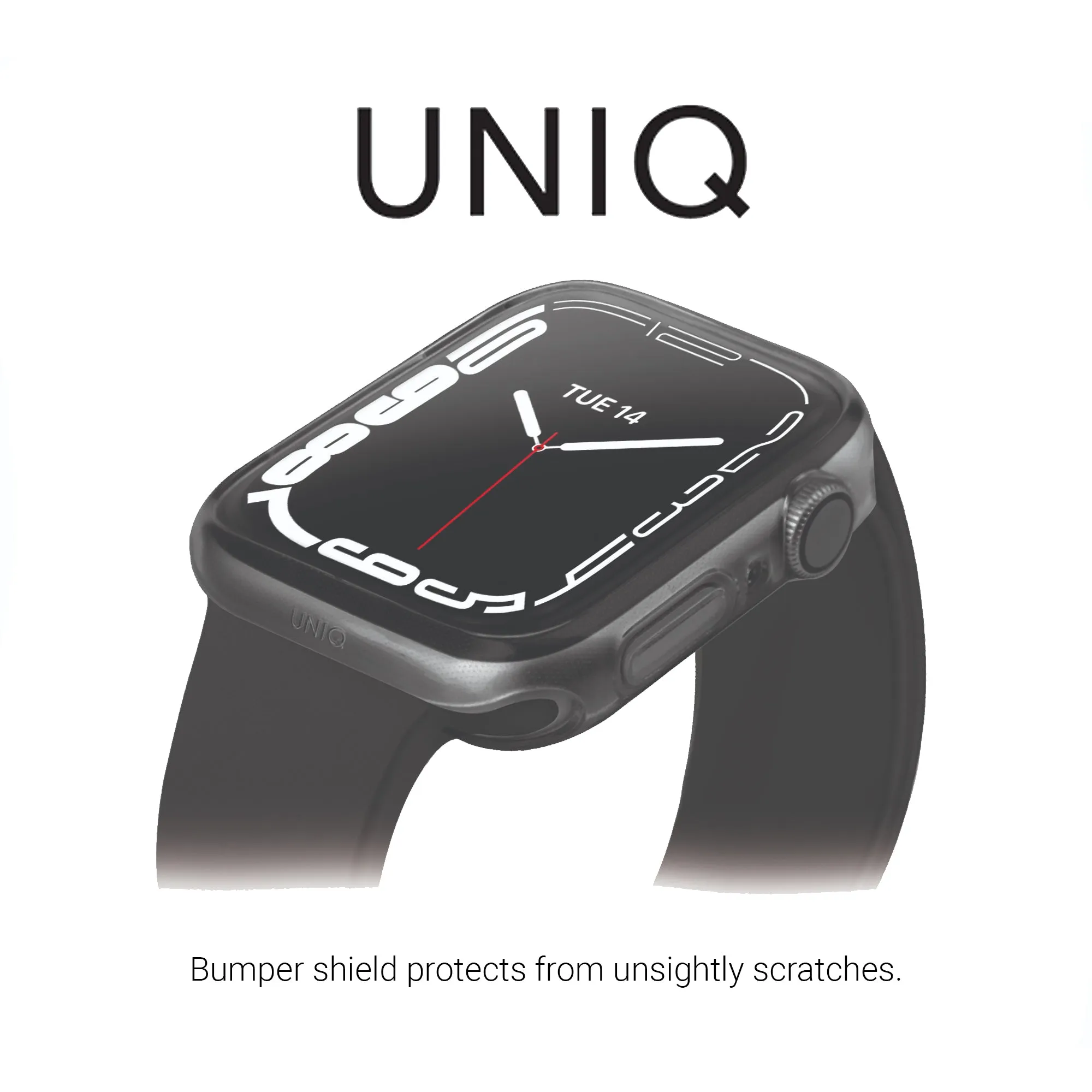 UNIQ Glase Dual Pack Case for Apple Watch Series 7 2021 ( 45mm ) - 2pcs Case - Clear & Smoke