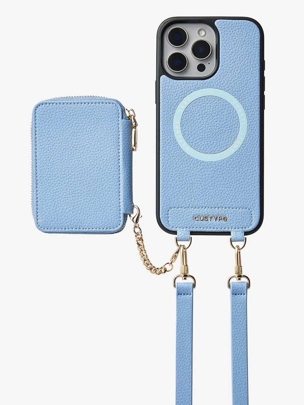 Unique Design Set- Detachable Wireless Charging Crossbody Wallet Phone Case Set