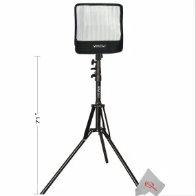 Vivitar Ultra Slim Bi-Color Flexible Led Light Panel 1600Lm Adjustable Brightness with 71" Adjustable Light Stand