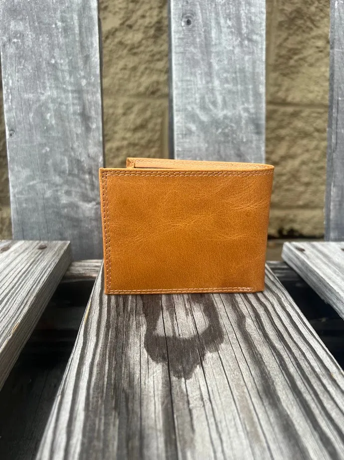 Zep-Pro IWS1TAN-MSU Mississippi State Tan Leather Bi-fold Wallet